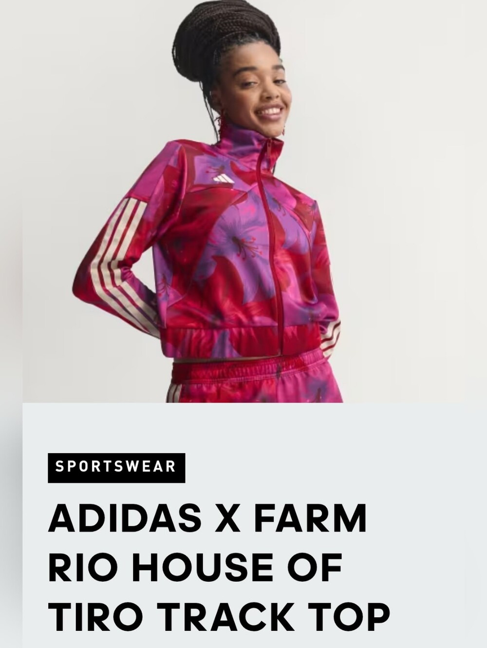 adidas x FARM RIO House of Tiro Track Top, XS, NWT